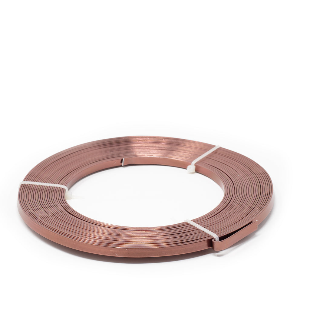 Aluminium Flachdraht brandy - 04 - 5,00 mm 1,00 mm 10 m 130 g