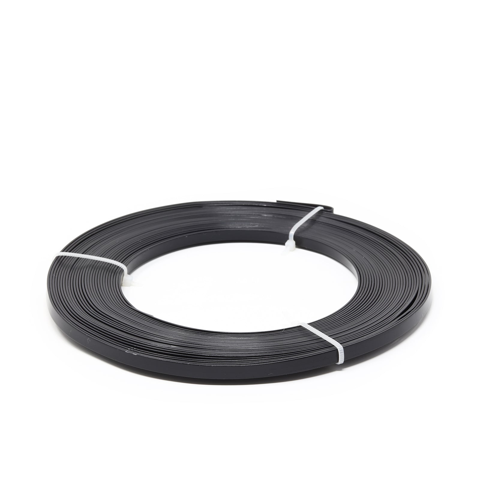 Aluminum flat wire, black - 23 - 5.00 mm 1.00 mm 10 m 130 g