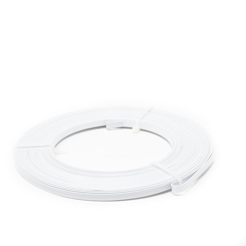Aluminium Flachdraht weiß - 28 - 5,00 mm 1,00 mm 10 m 130 g