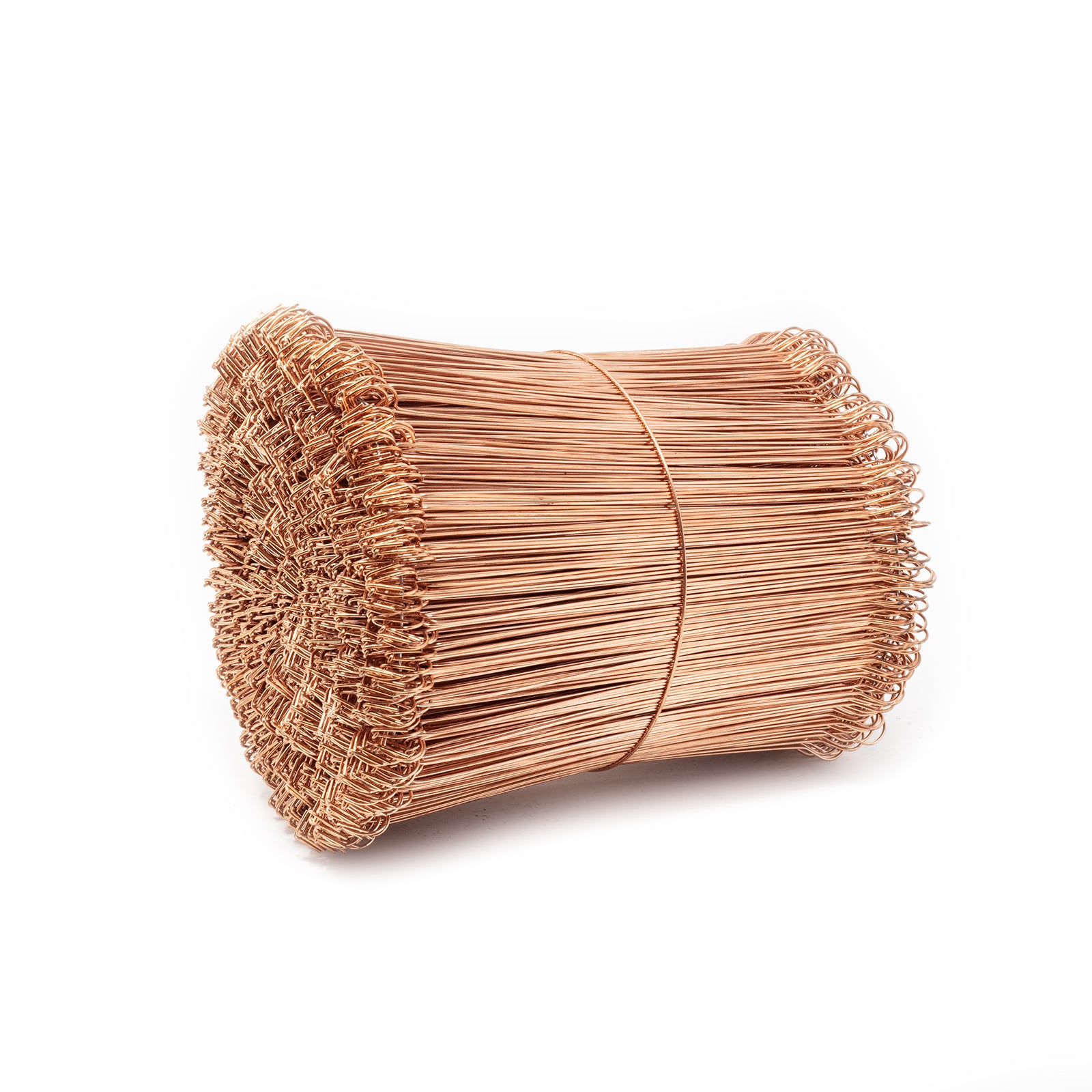 Ösenbindedraht DOPPELT Eisen rötlich blank - 1,0 x 180 mm Bunde von 1000 Stück