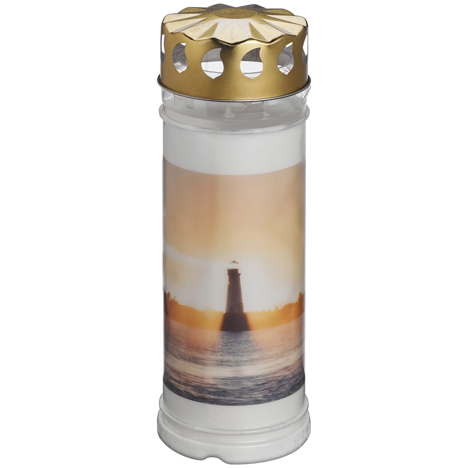 Grave candle - white - 7D Burning time 168 h