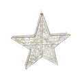 3D Drahtstern mit 120 LEDs - silber - warm weiß - IP44 - 58 cm