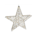 Étoile filaire 3D avec 120 LED - argent - blanc chaud - IP44 - 58 cm