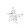 Étoile filaire 3D avec 240 LED - argent - blanc chaud - IP44 - 78 cm