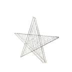 Étoile filaire 3D avec 240 LED - argent - blanc chaud - IP44 - 78 cm