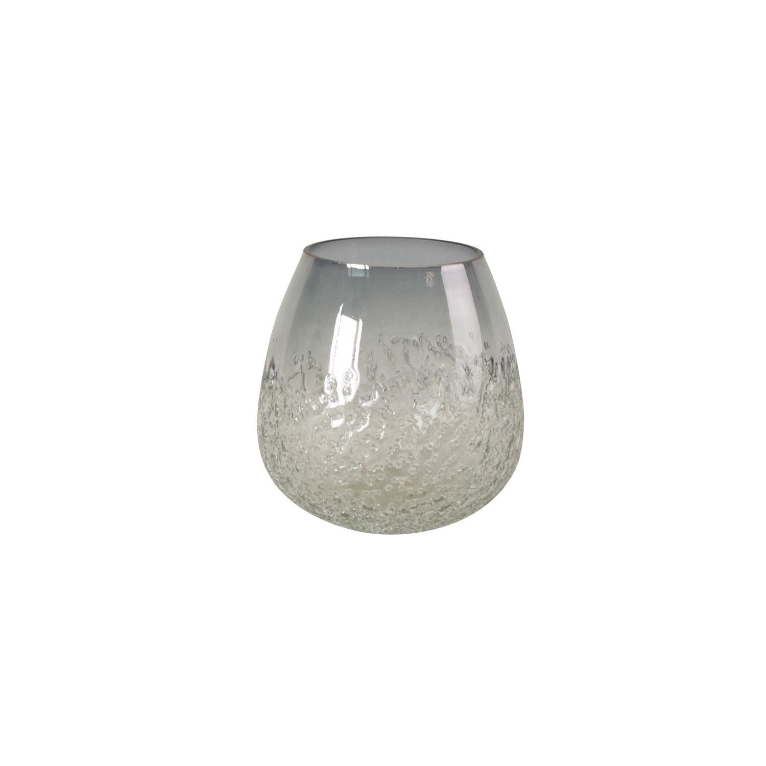 Windlicht - grau - Glas - 13x12x12 cm