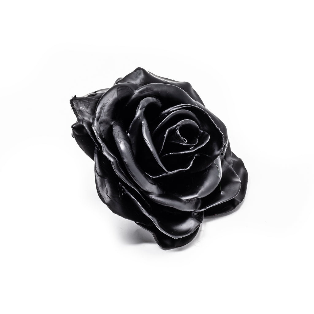 Lot de 10 roses en cire - Noires