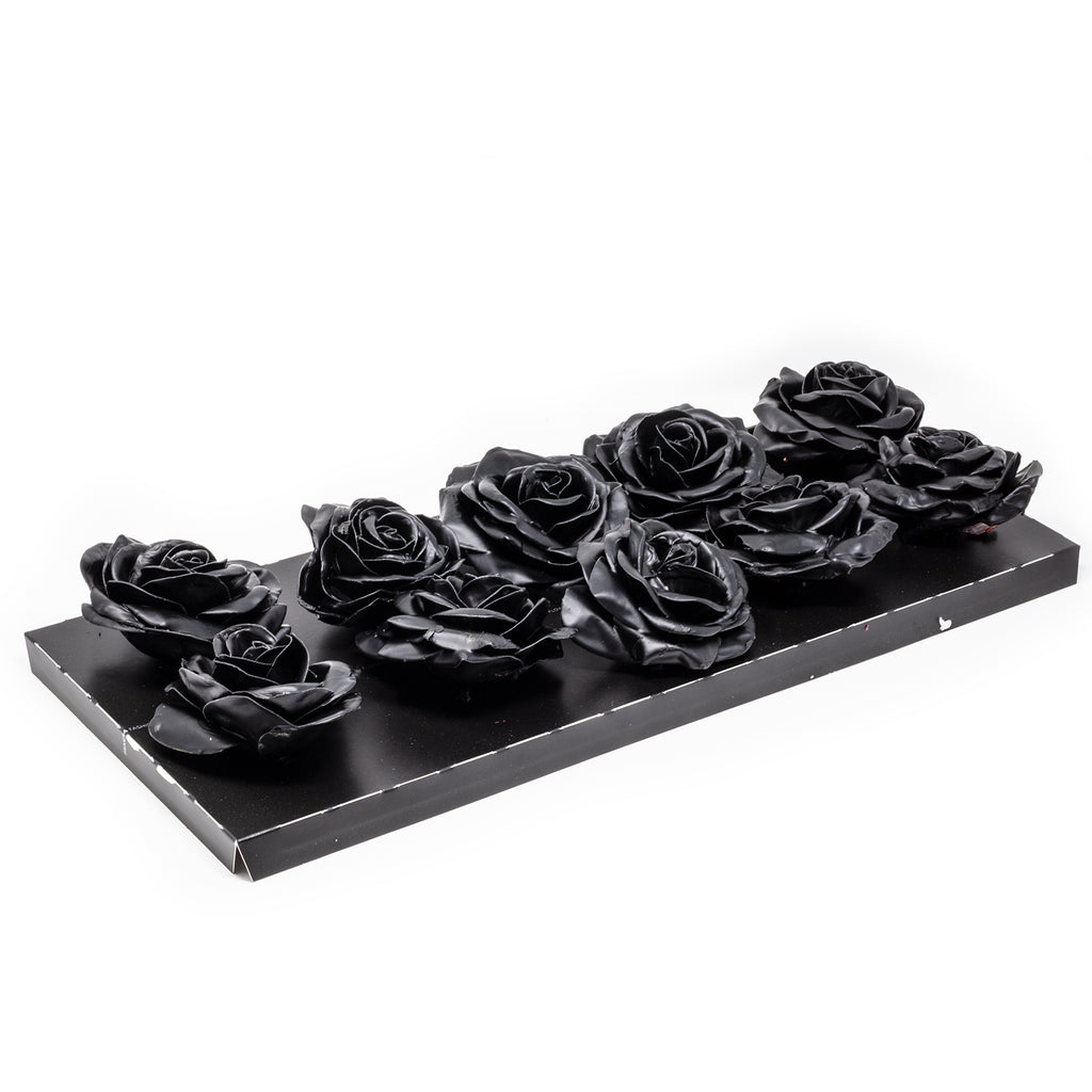Lot de 10 roses en cire - Noires