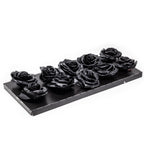 Lot de 10 roses en cire - Noires