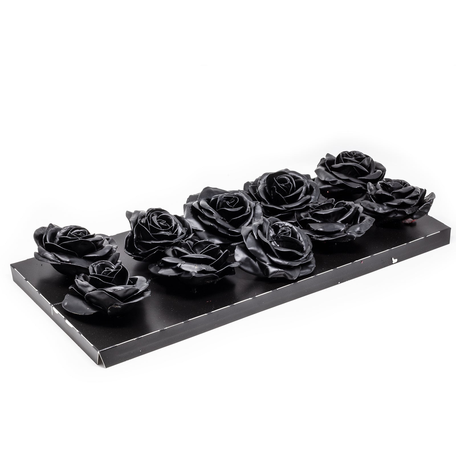 Lot de 10 roses en cire - Noires
