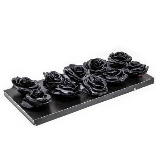 10er-Set Wachsrose - Black