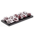 Lot de 10 roses de cire - Snow Diamond