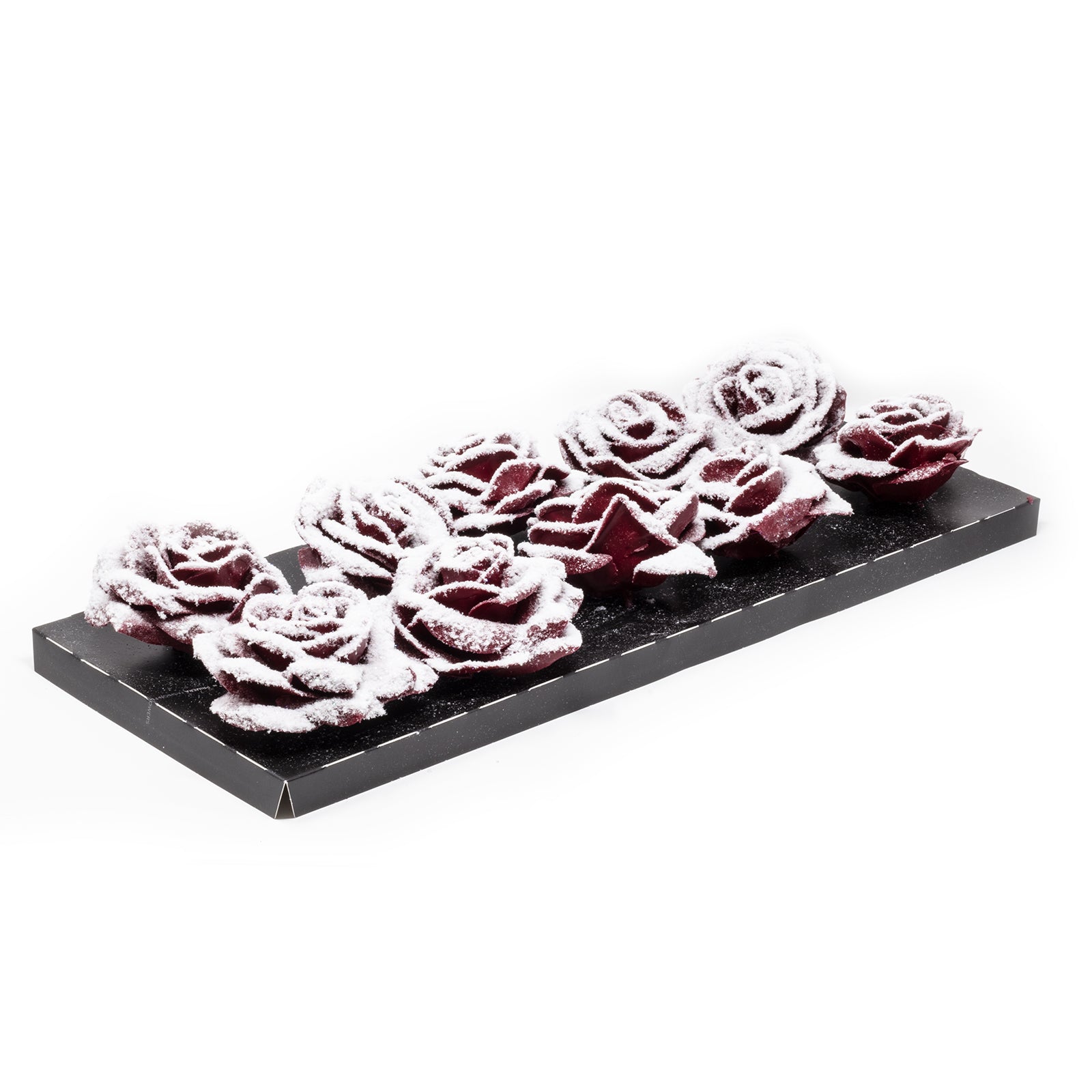 Lot de 10 roses de cire - Snow Diamond