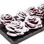 Lot de 10 roses de cire - Snow Diamond