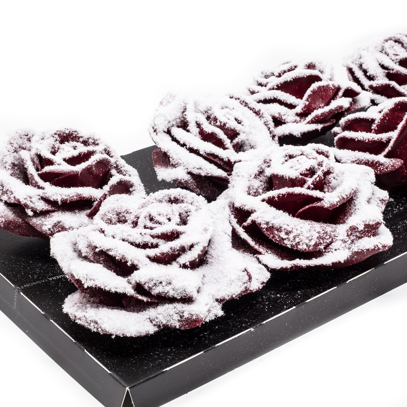 Lot de 10 roses de cire - Snow Diamond