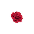Lot de 10 roses en cire - Rouge velours bordeaux