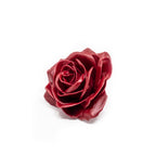 Lot de 10 roses en cire - Rouge cerise
