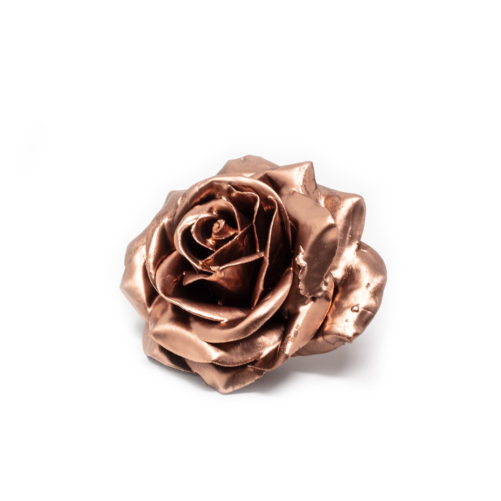 Lot de 10 roses en cire - Cuivre
