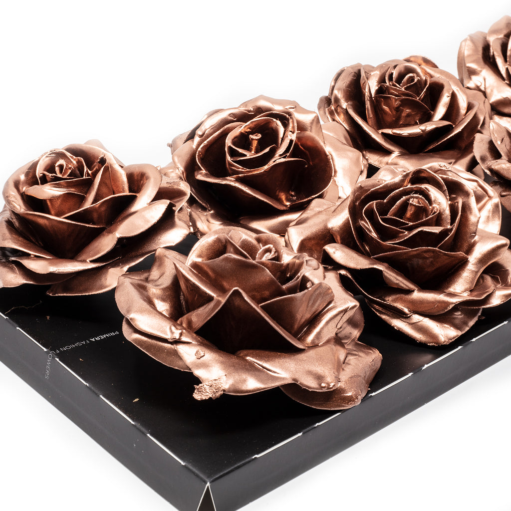 10er-Set Wachsrose - Copper