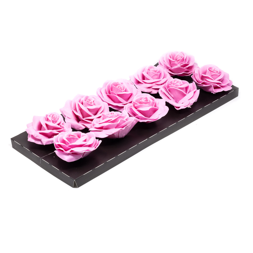 10er-Set Wachsrose - Pink