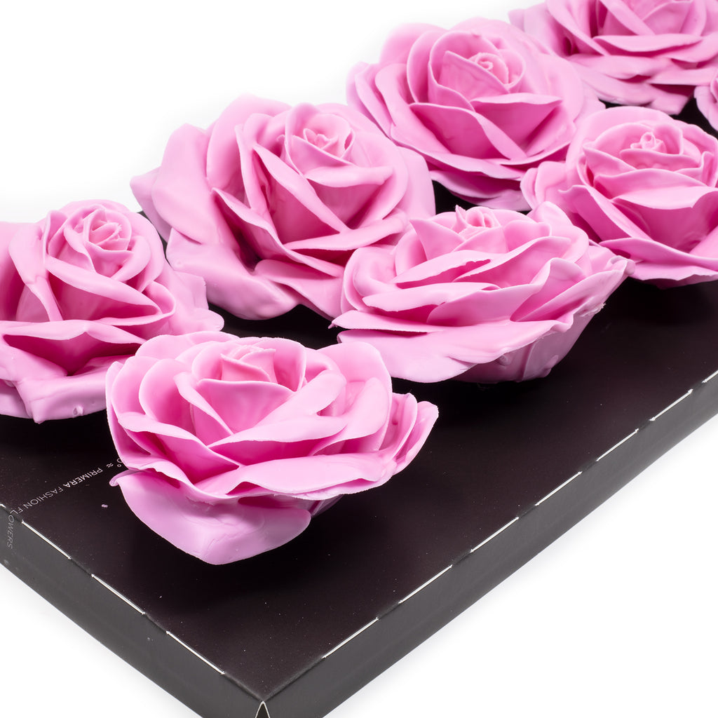 Set of 10 wax roses - Pink