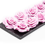 Lot de 10 roses en cire - Cristal rose