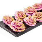 10er-Set Wachsrose - Pink Diamond Gold