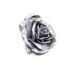 Lot de 10 roses en cire - Argent