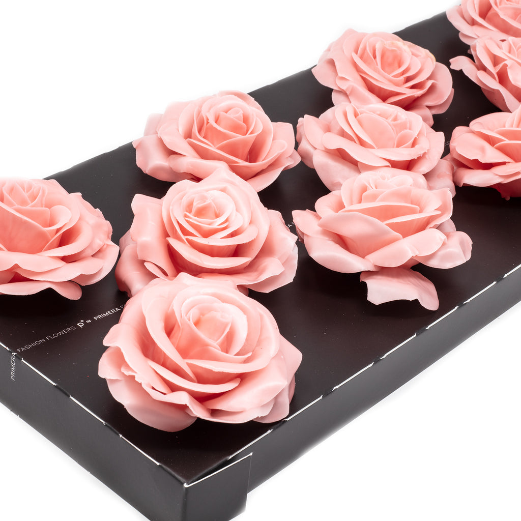 Lot de 12 roses en cire - Abricot (Versilia)