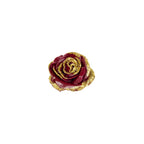 Ensemble de 12 roses en cire - Bord Diamant Or