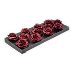 12er Set Wachsrose - Bord Diamond Red