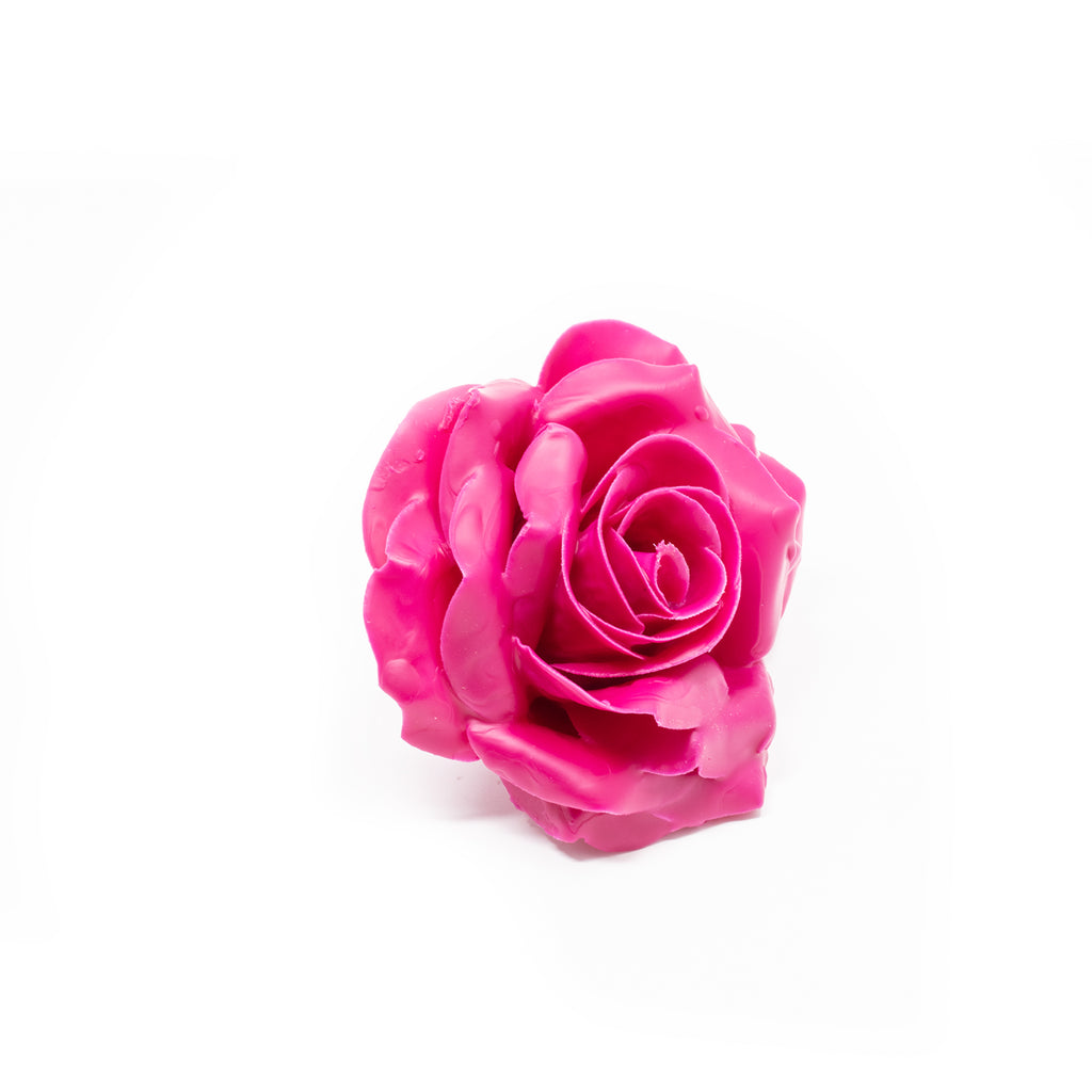 Set of 12 wax roses - Cerise