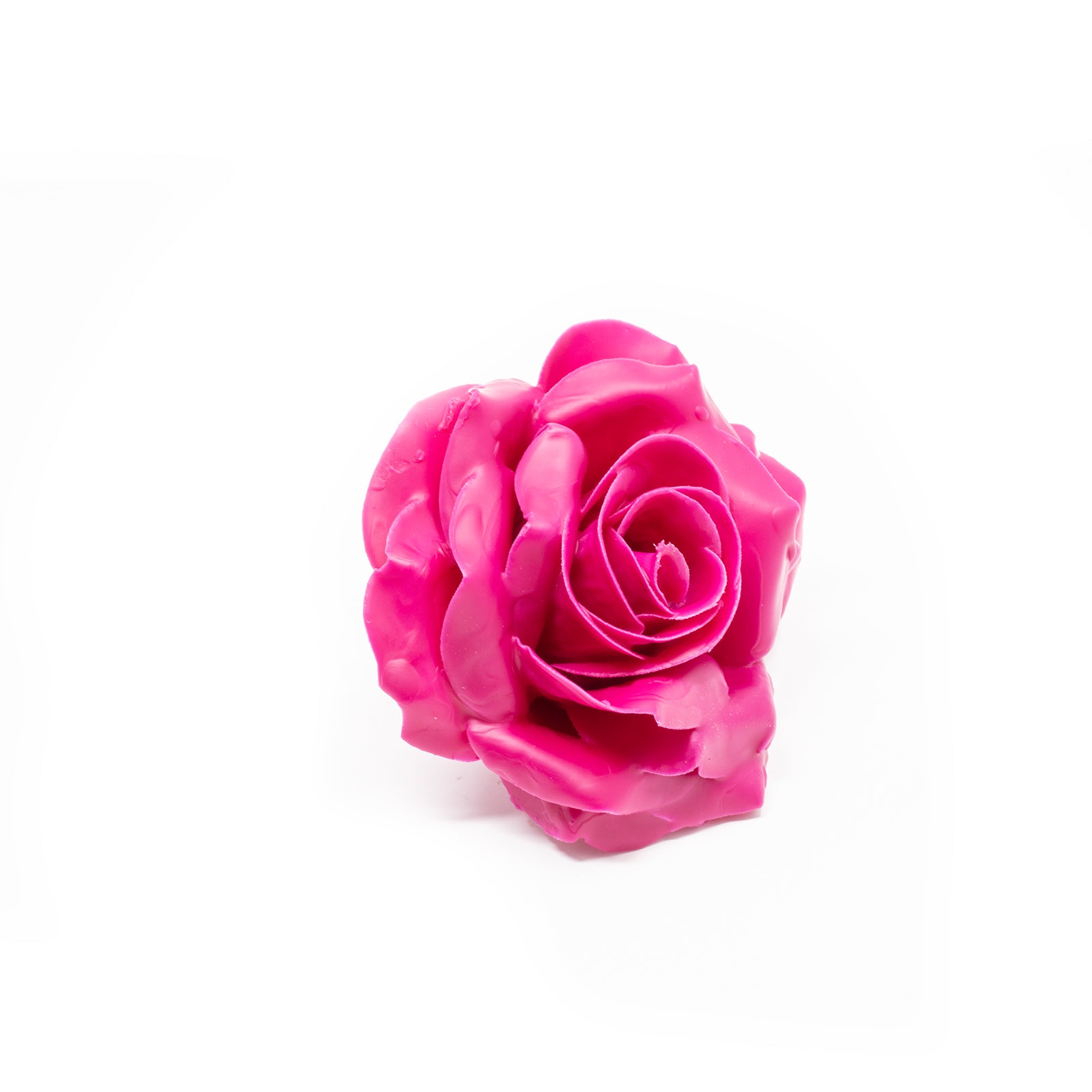 Set of 12 wax roses - Cerise