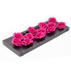 Set of 12 wax roses - Cerise