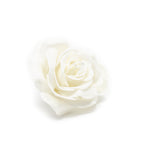 Lot de 12 roses en cire - Blanc tendre