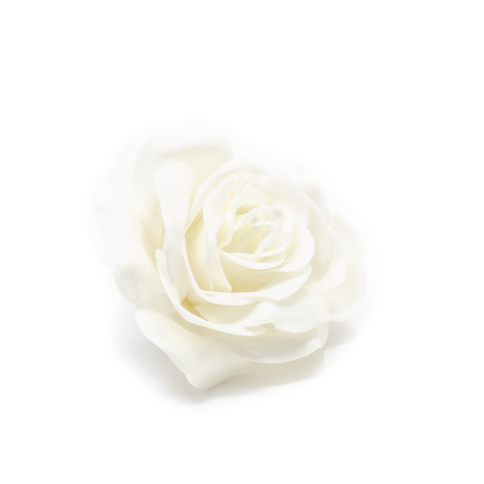 Lot de 12 roses en cire - Blanc tendre