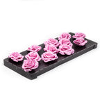 Lot de 12 roses en cire - Roses