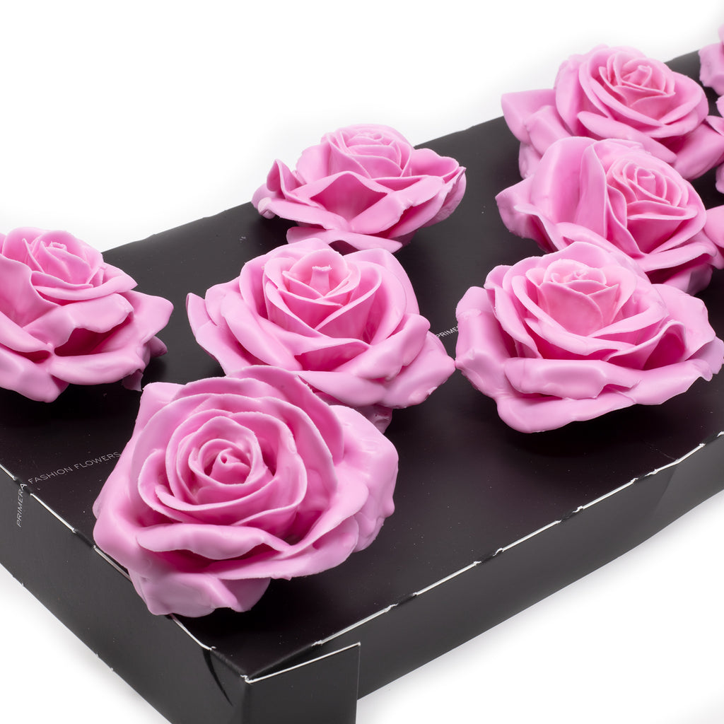 12er Set Wachsrose - Pink