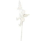 Engel auf Stab ClairBlanc - weiß - Metall - 11,5x2x56 cm - 1 Stück
