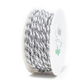 Band Triple - weiß-silber - Breite 4 mm - 25 m