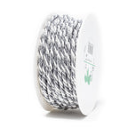 Band Triple - weiß-silber - Breite 4 mm - 25 m