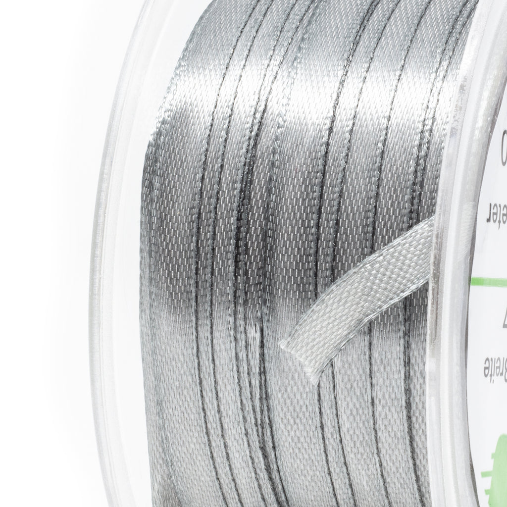 Satinband - grau - 7 mm - 50 m