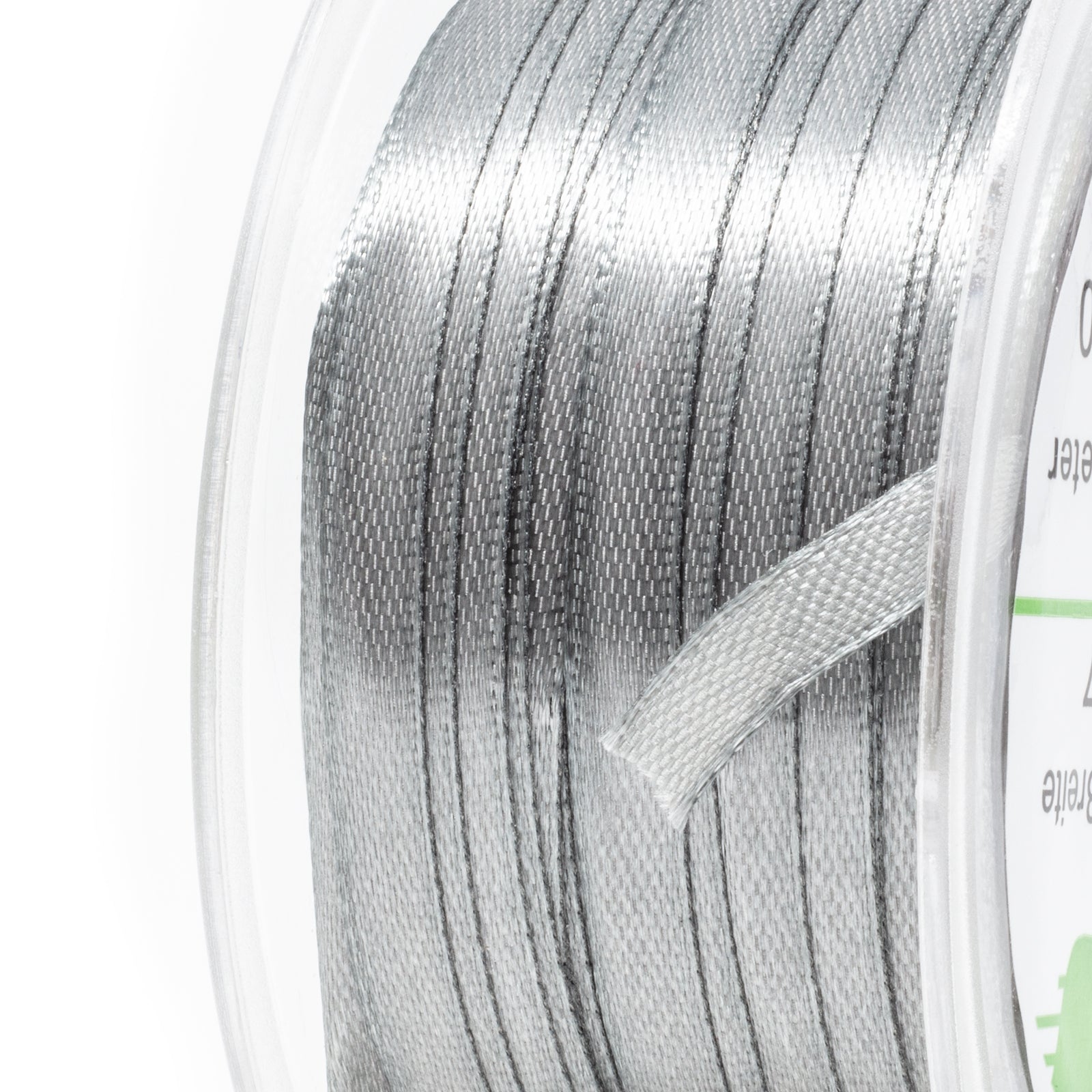 Satinband - grau - 7 mm - 50 m