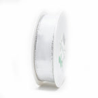 Band Simplicity - weiß-silber - 25 mm - 25 m