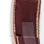 Band Simplicity - dunkelrot-gold - 25 mm - 25 m