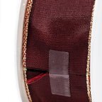 Band Simplicity - dunkelrot-gold - 40 mm - 25 m