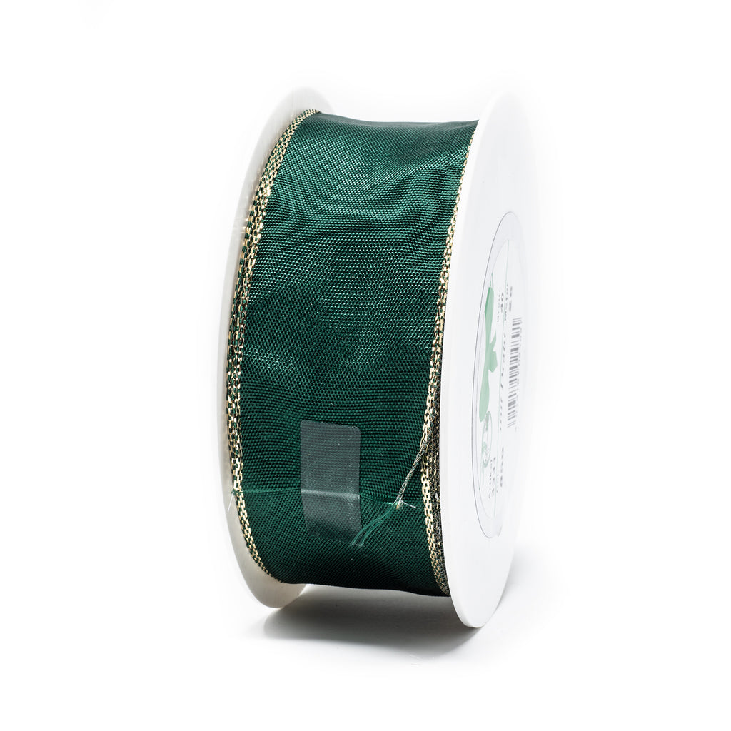 Band Simplicity - tanne-gold - 40 mm - 25 m