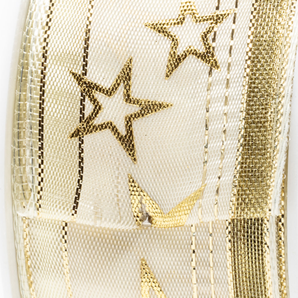 Band Noble Star - creme - 40 mm - 20 m