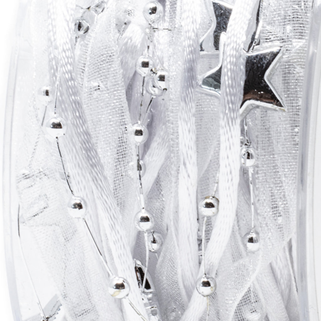 Band Sternenglanz - silber - 1 m