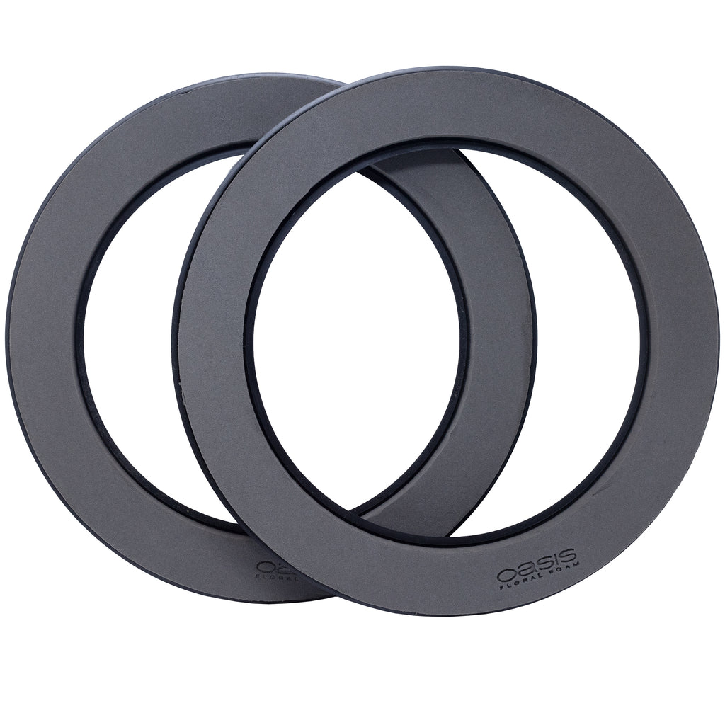 Black Naylor Base Ring, 5 x 40 cm Durchmesser, innen: 30 cm Durchmesser, Doppelpack
